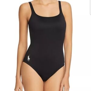 POLO Ralph Lauren Classic Black One-Piece Swimsuit
